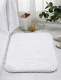H&B White Cotton Bath Rug