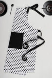 COOKING APRON POLKA DOT WITH SOLID Home and beyond