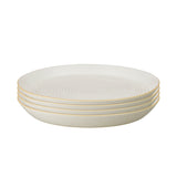 Impressions Cream 4 Piece Spiral Dinner Plate Set